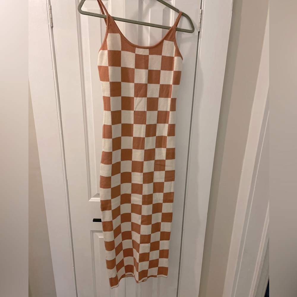 SZ small Sweater dress- flattering and stretchy but thick and warm material